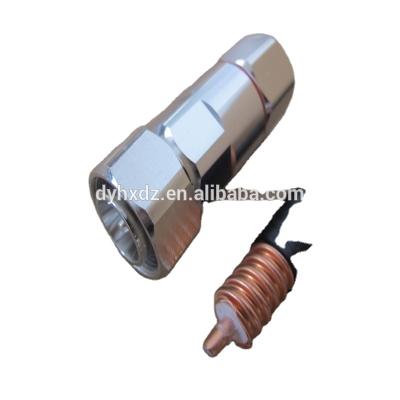 China RF Male Plug Clamp Straight For 1/2 Superflex MINI 4.3/10 1/2 Cable Connector for sale