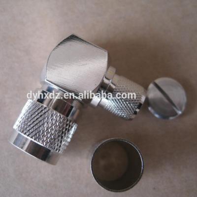 China RF Crimp Connector For lmr400 rg8 rg213 Male Cable TNC Right Angle for sale