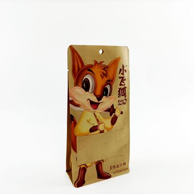 China Customizabe Disposable Kraft Paper Stand Up Bag Reusable Printed Zipper Package Bag For Food Nuts Snack for sale