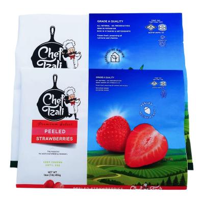 China Barrier Hot Sale Flap Seal Pouch For Frozen Fruit Or Vegetable Packing Bag for sale