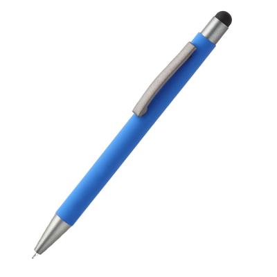 China Promotional Pen 2 in 1 Promotional Aluminum Touch Screen Metal Stylus Pen High Quality Pen with Soft Touch for sale