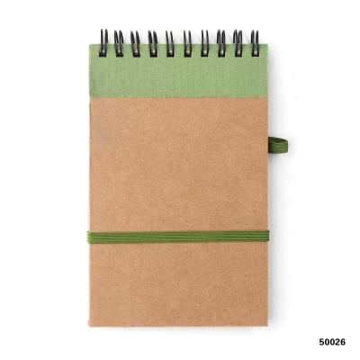 China Sprial 2021 A6 size spiral notebook green color school notebooks with custom logo for sale