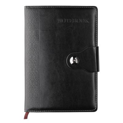 China A5 Notebook PU Printed Premium Cover With Metal Buckle Business Planner High Grade Leather Notebook for sale