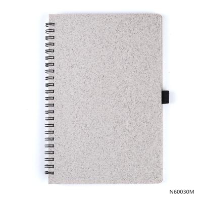 China Printed Wheat Straw With PP Cover Eco Notebook A5 Size Spiral Binded Promotional Notebook for sale