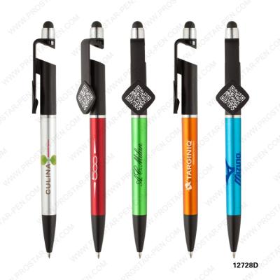 China Custom Promotional Business Pen High Quality Logo Advertising Pen Touch Screen Pen With Phone Holder for sale