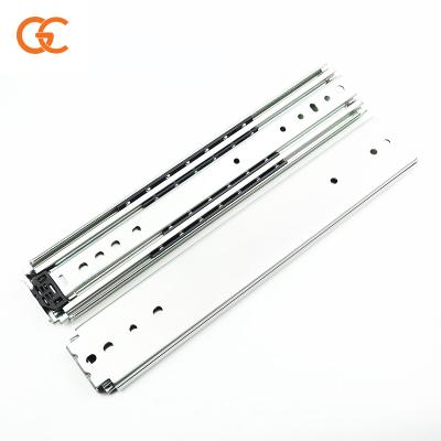 China Modern European Style 76Mm Width Ball Bearing Slides With Lock Heavy Duty Industrial Slide Rails for sale