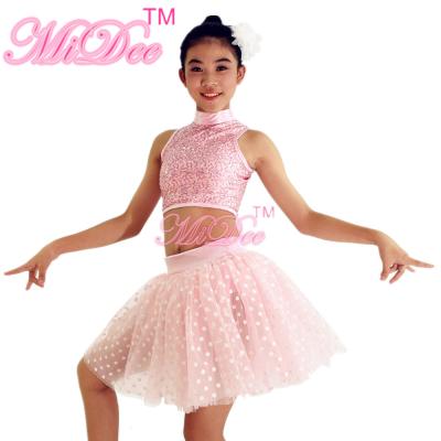 China Ballet Jazz And Belly Dancing Clothes Sequin High Neck Sleeveless Prints Skirt Figure Skating Competition Dress for sale