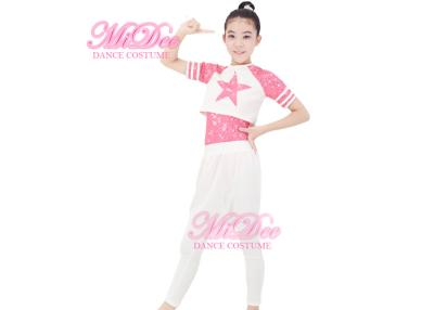 China Traje de gimnasio blanco del vestido de la danza de Spandex Hip Hop de los equipos de la danza de la muchacha de MiDee en venta