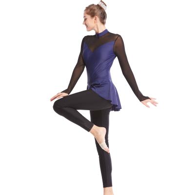 China MiDee High Quality Matt Jumpsuit Costume Mock Neck Long Sleeves Performance Wear for sale