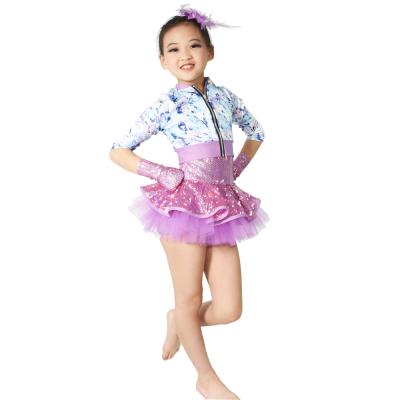 China MiDee Tap Jazz Dance Costume Performance Outfits High Waist Jacket Dress for Girls for sale