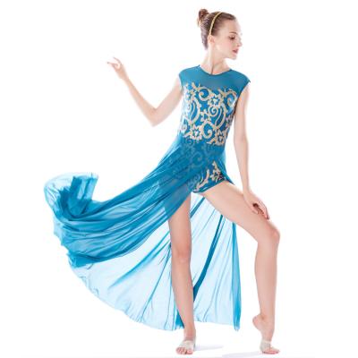 China Trajes líricos de la danza del vestido maxi sin mangas elástico de la malla para la competencia en venta