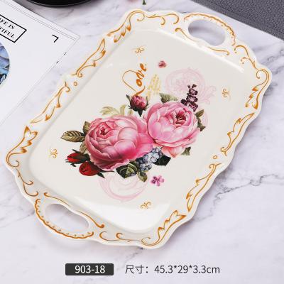 China New Style Eco Friendly Dessert Melamine Serving Tray With Custom Logo for sale