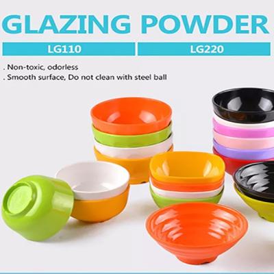 China Melamine Glazing Powder LG110 LG220 For Tableware Shinning Melamine Powder Manufacturers for sale