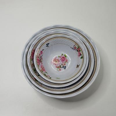 China Melamine-Teller mit Porzellan-Aussehen und BPA-freiem Material zu verkaufen