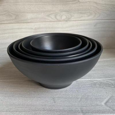 China 100% Foor Grade Black Color Melamine Serving Bowl Sets Disposable For Hotel for sale