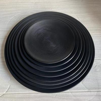 China OEM Available 100% Purity Black Melamine Serving Bowl With Customizable Size And Design for sale