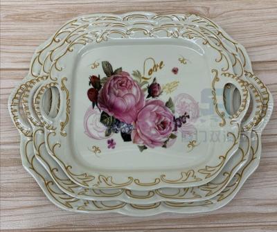 China White Traditional Melamine Serving Platter With Bpa Free Material for sale