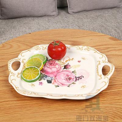 China All-season Melamine Serving Tray with Customized Decal and Unlimited Range Of Color Powder for sale