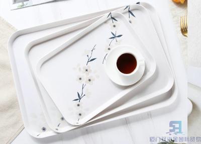 China Beautiful Melamine Serving Tray / Durable Melamine Snack Tray Customized Size for sale