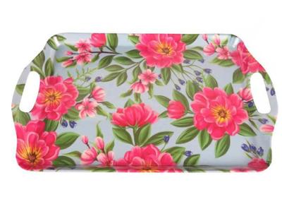 China Lightweight Tasteless 15 Inch Melamine Serving Tray For Home Bicoloured for sale