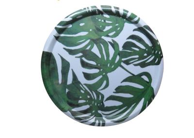 China 17.5 Inch Large Round Melamine Serving Tray Home Decoration Eco Freindly for sale