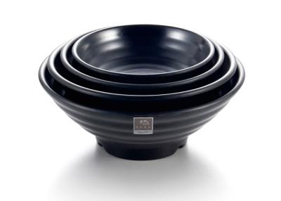 China Custom Black Large Melamine Ramen Bowls / Melamine Noodle Bowl For Restaurants for sale