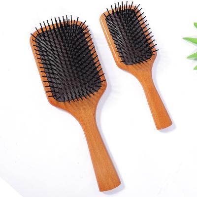 China Top Quality Bristle Air Cushion Hair Brush Waterproof Nylon Bristle Wooden Bamboo Hair Brush for sale