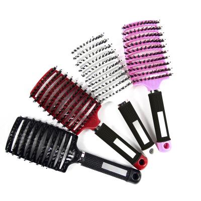 China Waterproof Custom Anti Winding Brush Bristle Multi Color Salon Haircut Styling Brush Can Be Customized for sale