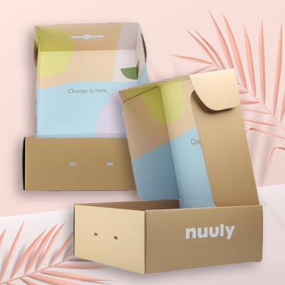 China Custom Eco-friendly Handle Recycled Materials Mini Foldable Shipping Boxes With Logo For Clothing Packaging Pencil Kraft Paper Cardboard Zipper Box for sale