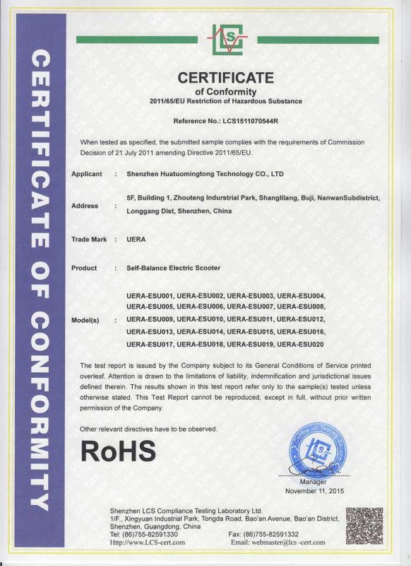 ROHS - Shenzhen HTOMT Technology Co.,Ltd