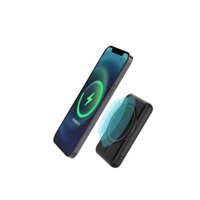 China With bracket to watch video factory magnetic power 2021 5000mah wireless charger easily new mini with bracket design mobile power bank for sale