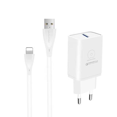 China Mobile Phone EU Plug QC 3.0 Super Fast Charger USB Wall Charger With Hardwire Kit For Samsung For Huawei for sale