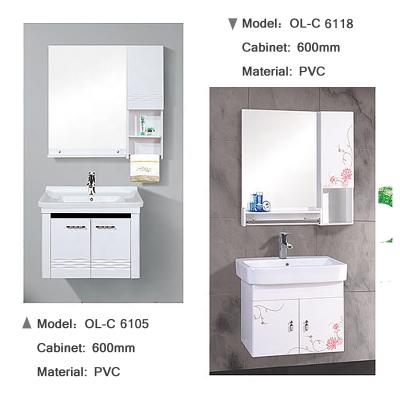 China Modern White Customizable Wall Mounted Waterproof Bathroom Cabinet With Mirror for sale