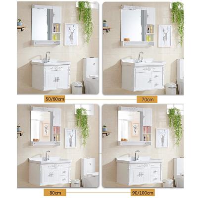 China Both modern styles are optional wall hung customizable PVC bathroom cabinet vanity for sale