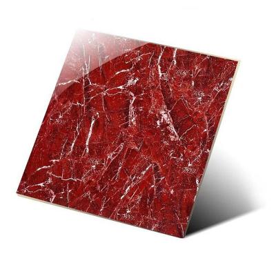 China Modern Customizable Size Hotel Lobby Floor Wall Red Marbling Ceramic Tiles for sale