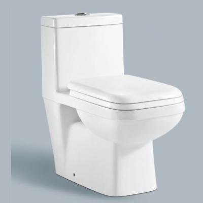 China Ceramic White Color Ceramic One Piece Double-Flow Bathroom Toilet for sale