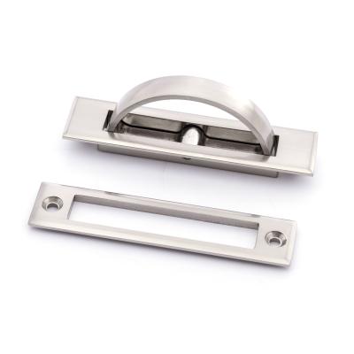 China 180 Degree Integrated Handle Hidden Door Flat Handle Invisible Aluminum Alloy Handle 4040 Profile Accessories Rotation Zinc Alloy for sale