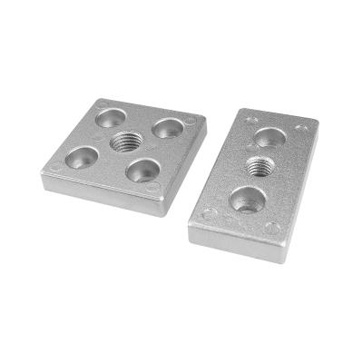 China Connection Aluminum Alloy End Face Plate 3060/4080/6060/8080 Profile Accessories Aluminum Foot Cup Foot Support for sale