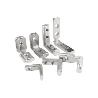 China Newest Hot Sale Triangle Bracket Aluminum Profile Connector 90 Degree Inside Corner for sale