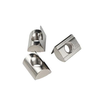 China Wholesale High Quality Connection Half Round Elasticity Nut Aluminum Fool Profile Accessories for sale