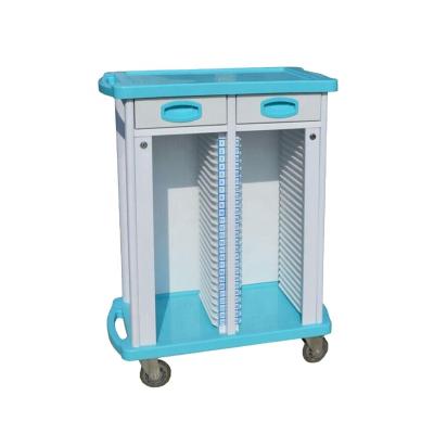 China Modern Mobile ABS Trolley Plastic Medical Patient Record Trolley for sale