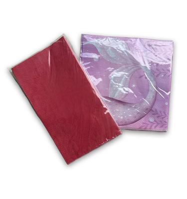 China Colored Disposable Paper Napkins Banquet Lunch Dinner Buffet Christmas Style  Napkins Manufacturer for sale