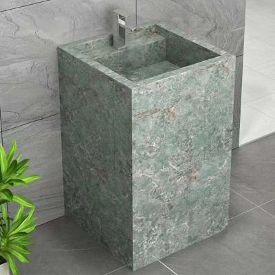 China Hidden Cistern Rock Beam Bathroom Pedestal Washbasin And Sink for sale