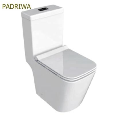 China Wc Ceramic Two-Piece Rimless Toilet Washdown Bathroom Trap Tank Hidden Ware P Ware Sanitary Cabinet for sale