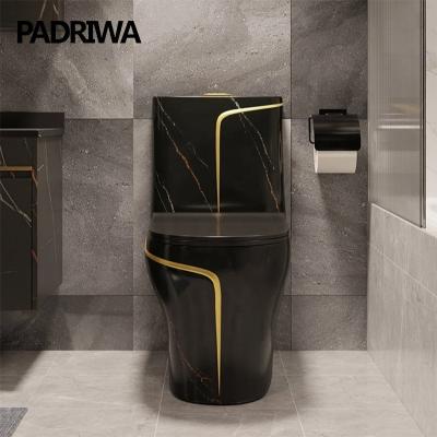 China High Quality Matte Black Ceramic Wc Cistern Sanitary Ware Floor Standing One Piece Concealed Toilet Bowl for sale