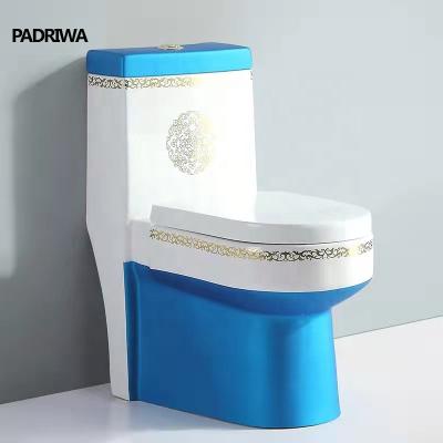 China Hidden Cistern Bathroom Equipment Floor MountedToilets Ceramic Gold One Piece Toilet Manufacturers for sale