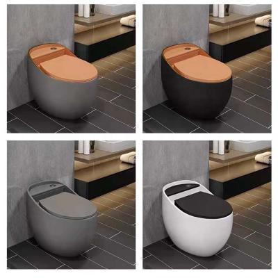 China High Quality Sanitary Ware Floor Hidden One Piece Matte Black Toilet Bowl Cistern Sanitary Ware for sale