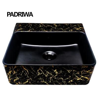 China Matte Black Basin Art Hidden Cistern Sink for sale