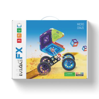 China 70 Stück Puzzle Spielzeug Magnetische Block-Sets, Magnetische Fliesen-Gebäudeset Öko-freundlich zu verkaufen