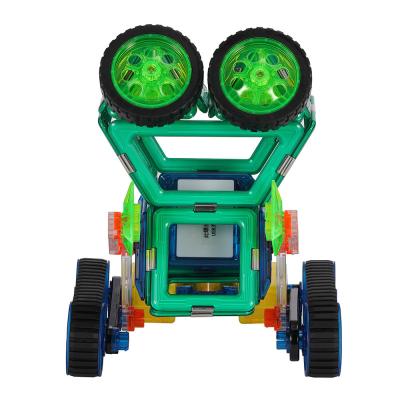 China Kids STEM Magnetic Childrens Toys Frog Car Remote Controlled Play Blocks Sets for sale